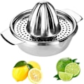 Miniatyrbillede 1 af 4: Citruspresser i rustfrit stål til appelsiner, citroner og limefrugter, manuel frugtpresser, køkkenredskab db