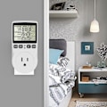 Miniatyrbilde 5 av 5: Digital Temperaturkontroller Strømuttak EU Plugg Termostat Med Timerbryter Sensor Probe Varme Kjøling [DB] EU