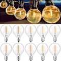 Miniatyrbillede 4 af 5: 25 Pak G40 Globe LED Pærer E12 Edison Sockel 2200k Varmt Hvid Udskiftningspære [DB]