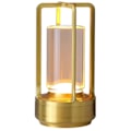 Miniatyrbillede 2 af 5: Krystal Lanterne Lampe, Krystal Bordlampe Genopladelig, Krystal Touch Lampe, Bærbar LED Skrivebordslampe, Ledningsfri Bordlampe db Gold