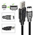 Pikkukuva 5 / 5: Junsunmay 1,8 m Firewire IEEE 1394 6-nastainen uros - USB 2.0 uros -sovitinjohto [DB]