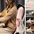 Miniatyrbillede 4 af 5: 30 cm kæmpe haj plys legetøj sød haj pude soveværelse pude dukke gaver til piger DB Blue