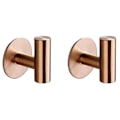 Miniatyrbilde 1 av 5: Db 2stk Badkrok Rustfritt Stål Krok Heavy Duty Krok For Bad Kjøkken Stue Hotell Frakk Rose Gold
