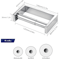 Miniatyrbillede 2 af 5: Toiletpapirholder Papirholdere Fjederbelastet Vægmonteret Fleksibel Montering Tissue Stand Hænger [db]