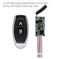 Miniatyrbilde 2 av 5: 12v 24v Trådløs Fjernkontroll Relémottaker 3.6v Mikro Fjernkontrollbryter [DB] Multicolor A1