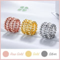 Pikkukuva 2 / 5: S925 hopearengasranneke 2-in-1 muuntautuva rengasranneke teleskooppirengas naisille db Rose Gold No Diamond