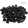 Miniatyrbillede 1 af 5: DB 100 stk. Plastik Firkantrørsindsatser Endepropper 20 mm x 20 mm Sort black