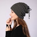 Miniatyrbillede 4 af 5: USB Opvarmet Hue Udendørs Vinter Beanie Halstørklæde Unisex | Grå 20x20cm, USB Opladning, Kuldebeskyttelse Db gray