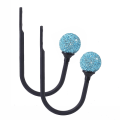 Miniatyrbillede 1 af 5: 1 par multifunktionelle rhinstenbold bling loop holder hjem gardin holdback gardin tieback Blue