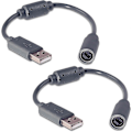 Miniatyrbillede 1 af 4: 2-pak Trådløs Controller USB Afbrydelseskabel til Microsoft XBOX360 Guitar Hero db