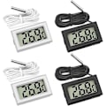 Miniatyrbild 1 av 5: Mini Digital LCD Termometer Temperatur med Probsensor Testare för Kylskåp Frysar Akvarium (2svarta, 2vita) db