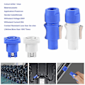 Miniatyrbilde 4 av 5: 10 sett Powercon type A Nac3fca+nac3mpa-1 chassis plugg paneladapter