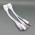 Pikkukuva 4 / 5: 2 kpl POE-sovitin Plug and Play 12V PVC Power over Ethernet -kaapeli erotin yhdistin db Black