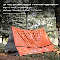 Miniatyrbilde 5 av 5: 1 stk/2 stk PE-isolerte soveposer, Sovepose for nødsituasjoner utendørs db Orange Cloth Bag