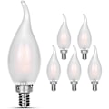 Miniatyrbild 1 av 5: 6 st E14 4W LED-glödlampa, flamformad lampa 4x4x13cm  [dB}