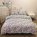 Miniatyrbild 1 av 2: 3/4-delars Set Kawaii Snoopy Cartoon Bomulls Quiltöverdrag Lakans Kuddfodral Anime Bekväm Mjuk Hushållsbäddvara Presenter [DB] 3piece set 150x200cm huafeihua