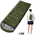 Miniatyrbillede 1 af 4: Soveposer til Voksne Børn Drenge Piger Rygsæksrejser Vandring Camping Bomuldsfor, Koldt Varmt Vejr 4 Sæsoner, Letvægt & Vandtæt [DB] Army Green 1.1KG