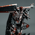 Miniatyrbilde 5 av 5: Berserk Guts L Anime Figur Guts Berserker Rustning Actionfigur Berserk Black Swordsman Figurine Samleobjekt Modell Dukke Leker 25cm Db 17cm No box