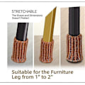 Miniatyrbild 3 av 5: 16 st Stolsbensskydd Stickade Möbelstrumpor [DB] Brown