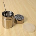 Miniatyrbild 4 av 5: 2 st Cocoa-shakers, Kaffeepulvershaker 16 st Kaffemallar & Penna för Cappuccino-pulver [DB] silver