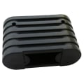 Miniatyrbilde 3 av 5: 6 stk. vindsurfing svart plast 2-hulls fotstropp innlegg vindsurfbrett fotstropp erstatning surfboa [DB]