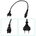 Miniatyrbild 3 av 4: Strömadapterkabel EU 2-polig hane till IEC 320 C5 Mickey för bärbar datorströmförsörjning 30 cm [DB] Black