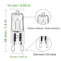 Miniatyrbild 2 av 5: Parti med 10 G9 Glödlampor 33W Varmvit, Halogen G9 För Ugn Tål 300C, G9 Filamentkapsel Glödlampor 420LM 230V [db]