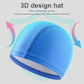 Miniatyrbild 3 av 5: Kaesi Badmössa Anti-deformering Fint Utförande Konstläder Unisex Hög Elasticitet Badmössa för Dagligt [DB] Light Blue