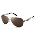Miniatyrbilde 1 av 3: Polariserte Aviator Solbriller, lett metallramme Solbriller Uv400 [Db] Brown