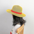 Miniatyrbilde 3 av 3: Luffy Halmhatt One Piece Cosplay Cap Anime Sol Strand Hatter