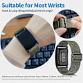 Miniatyrbilde 5 av 5: For Whoop 4.0 fitness tracker elastisk polyester armbånd grå [DB] Multicolor Grey