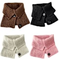 Miniatyrbild 3 av 3: Dam Stickad Falsk Krage Höst Vinter Turtleneck Tröja Halsduk Tjock Elastisk Halsvakt Mode DB Beige (with Wool)