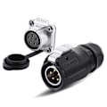 Miniatyrbillede 5 af 5: Lp20 Dc Volt 2 3 4 5 7 9 12 Pins Rund Industrielt Han/hun Stik Og Stikkontakt Solenergi Dc Vandtæt Stik db 9