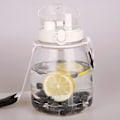Miniatyrbild 1 av 5: Db Söta Vattenflaskor Med Sugrör, 45oz(1300ml) Plast Vattenflaskor Med Axelrem, Lämplig För Vuxna Vit