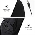 Miniatyrbilde 3 av 3: Oppvarmede votter Elektrisk håndvarmer Oppvarmede motorsykkelhansker Julegave Votter for kaldt vær Usb-oppvarmede votter [DB] Black 25x12cm