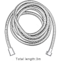 Miniatyrbilde 3 av 5: 3m dusjslange, rustfritt stål erstatningsslange for dusj ekstra lang dusjslange med skiver, krom (3m/118 tommer) [db]
