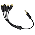 Miniatyrbild 3 av 5: 3,5 mm splitter mikrofon- och ljudkabel för hörlurar och headset smartphone [Db]