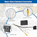 Miniatyrbilde 4 av 5: RGB til (RCA) AV CVBS Signal Konverter Dekoderboks Adapter for Fabrikk Bakkamera Golf 6 CC [DB] black