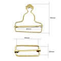 Miniatyrbillede 2 af 4: Dungaree Spænde Justerbare Skyderclips Med Jeansknapper db Gold 40mm x 4