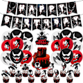 Miniatyrbild 1 av 5: Venom Happy Birthday Party Dekorationer, Födelsedagsfest Tillbehör För Venom Inkluderar Happy Birthday Banner - Cake Topper [db] 7.83 x 6.3 x 1.18 inches