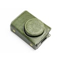 Miniatyrbild 1 av 5: Retro-kamerafodral med axelrem för RICOH GR III /GR3/GR IIIx/GR3X - Skydd, batteribyte, Db Green Style A