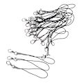 Miniatyrbild 4 av 5: 10 st Lanyard Nyckelring för USB-minne Rem Snöre Svart [Db] One Size