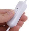 Pikkukuva 2 / 5: Nopea valkoinen Type-c Usb-kaapeli päälle/pois-kytkimellä puhelimille ja tableteille [DB] 2m
