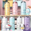 Miniatyrbillede 5 af 5: Sød Tegneserie Vandflaske Bærbar Vandflaske Rejse Vakuumflaske til Julegaver Forretningsgaver [DB] Hello Kitty