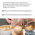 Miniatyrbild 3 av 5: 2 st Cocoa-shakers, Kaffeepulvershaker 16 st Kaffemallar & Penna för Cappuccino-pulver [DB] silver