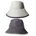 Miniatyrbilde 5 av 5: Saunahatt, Filt Russisk Saunahatt, Vannabsorberende Badehatt, Gjenbrukbar Fisker Saunahette, Banyahatt for Menn og Kvinner [DB] White and Grey