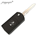 Miniatyrbild 3 av 5: 2/3-knapps Fjärrnyckelskal Vikbart Fällbart För Mazda 2 3 5 6 CX-7 / CX-9 / MX-5 Med Oskuren Blad Ersättning DB 3BTN Big Holder