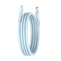Miniatyrbilde 3 av 5: 1m USB til Type-C 6A Hurtiglading Ledning Candy Farge Silikon Datakabel db Pink Style A