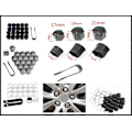 Pikkukuva 2 / 5: 17 19 21MM auton lisävarusteet pyöränsuojuksen ruuvin suojamutteri pölytiivis Volvo V60 S60 XC60 XC40 360c V90 V40 [DB] 21mm-Black-20pcs