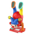 Miniatyrbilde 1 av 5: Omvendt Crazy Circus Morsom Klovn Elektrisk Dukke Håndstående Lyd Lys Plast Pedagogiske Leker For Barn Barnegaver Db Red 13cm